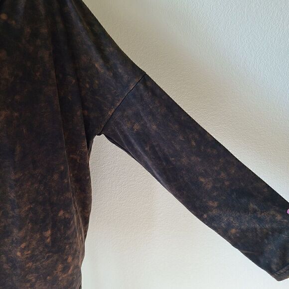 90s Scoop Cowl Womens POL Blouse SZ Medium Draping  Oversized - Picture 4 of 8